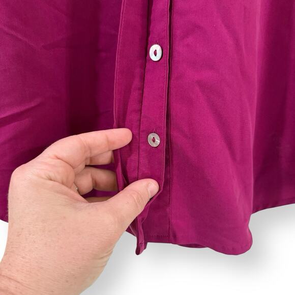 Chicos Top Womens 0 S/4 Pink Silky Modal V-neck Long Sleeve Button Up Stretch - Picture 5 of 10